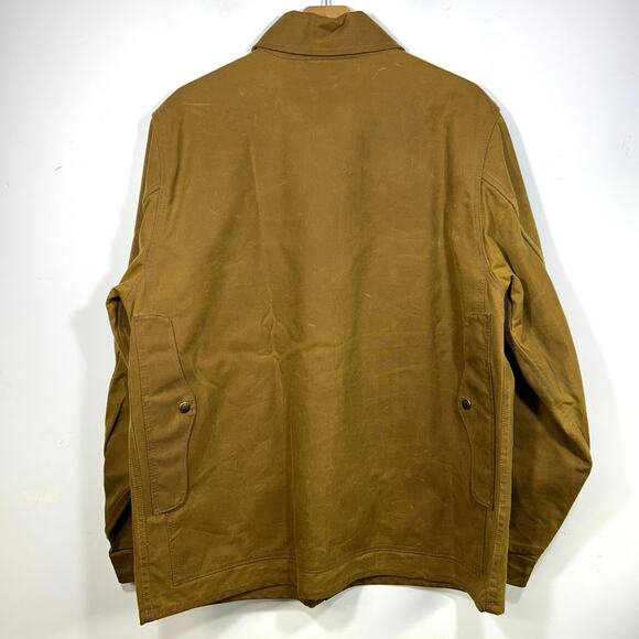 CC Filson Tin Cloth Cruiser Jacket Coat Mens Sz L Brown Made in USA - Picture 4 of 11